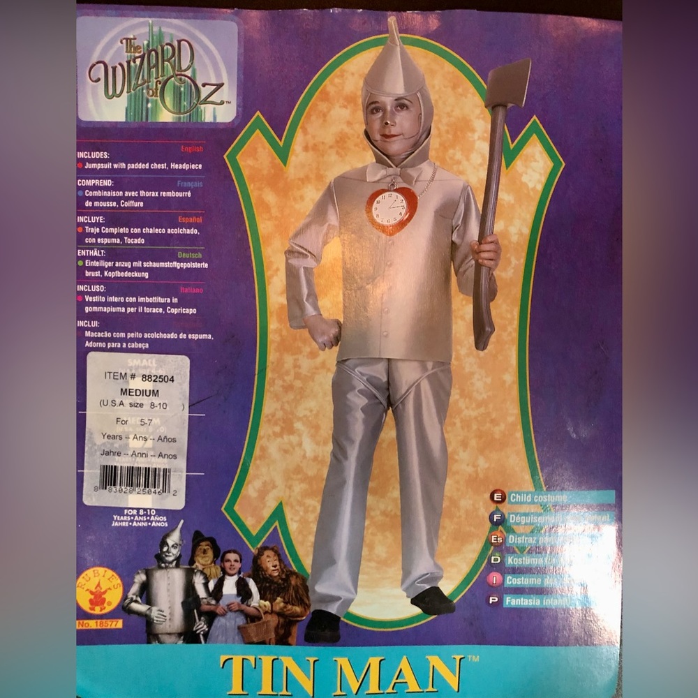 Tin man from Wizard of Oz costume